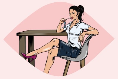 Žena nudi obilje mjesta za istraživanje i igru privlačna žena