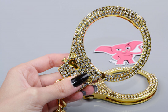Zlatne metalne lisice Shiny Obsession