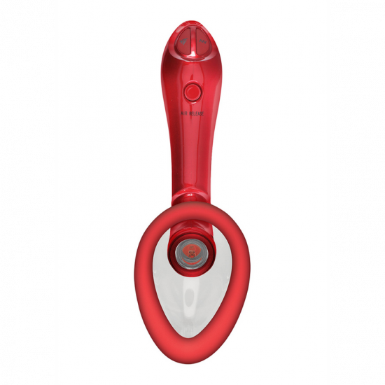 Automatska vibrirajuća pumpica za vaginu, klitoris i bradavice Multiple Euphoria, crvena