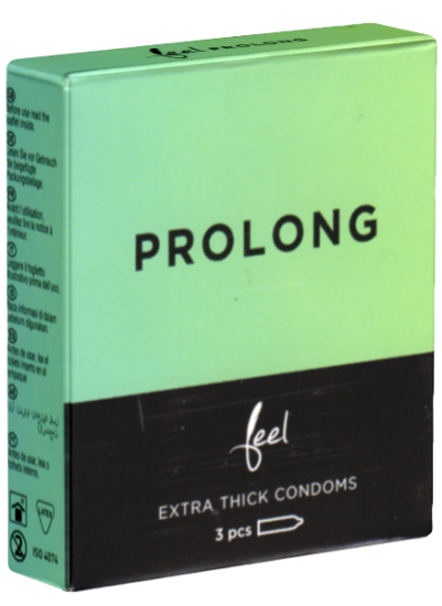 Feel «Prolong» condoms for more endurance without chemicals 3 pcs