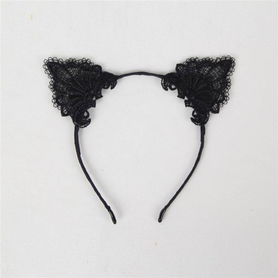 Black Cute Cat Ear Headband