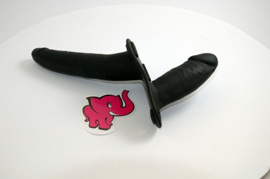 Penis na kopču Double Black