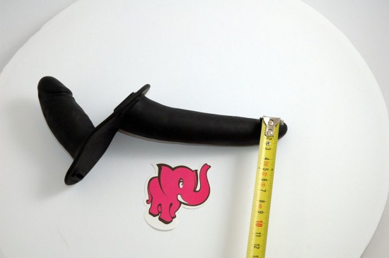 Penis na kopču Double Black - dimenzije