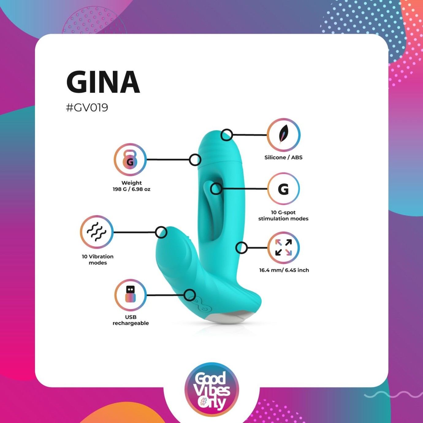 GOOD VIBES ONLY - Gina Vibrirajući G-točka Vibrator