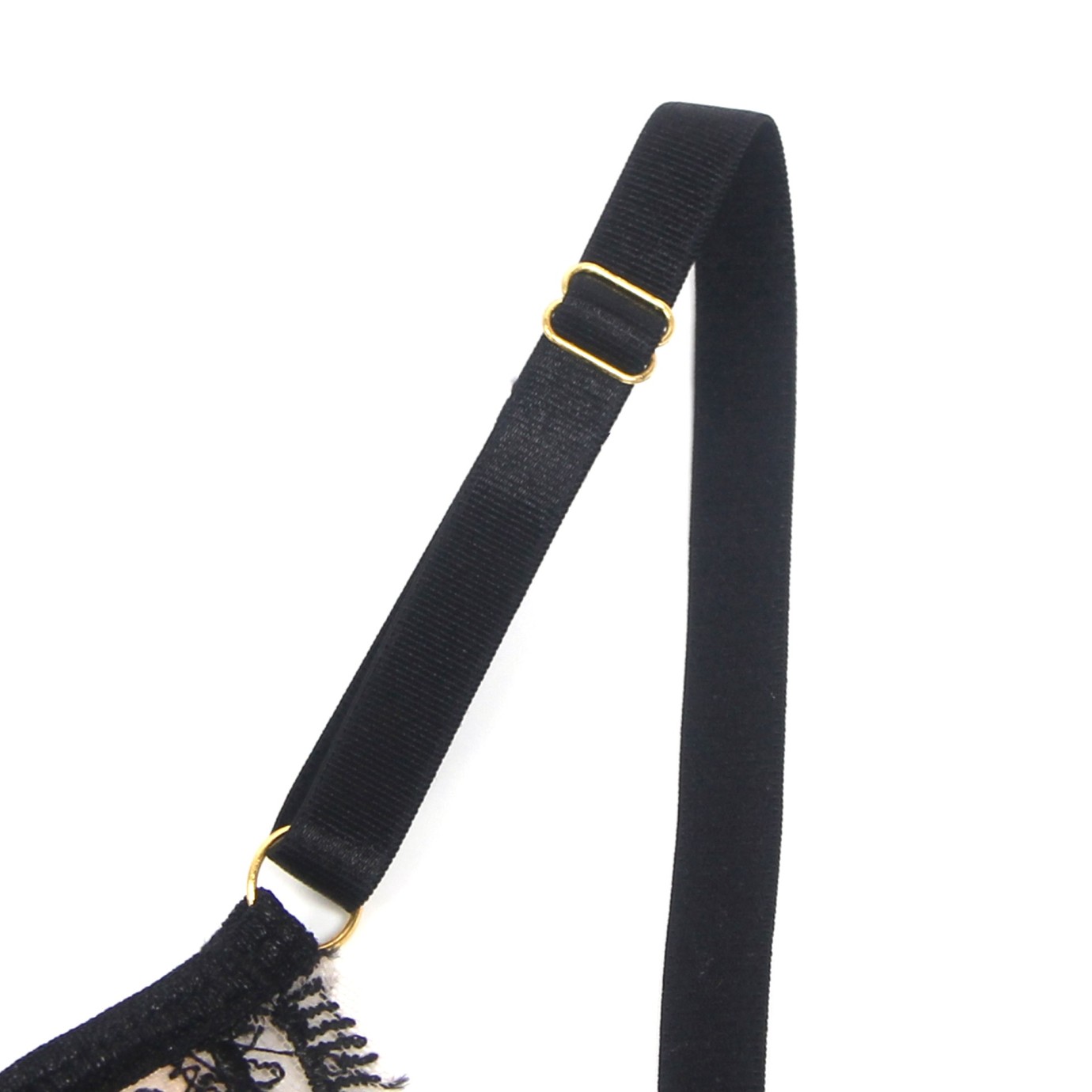 Black Sexy Mesh Embroidery Lace Garter Bra Set