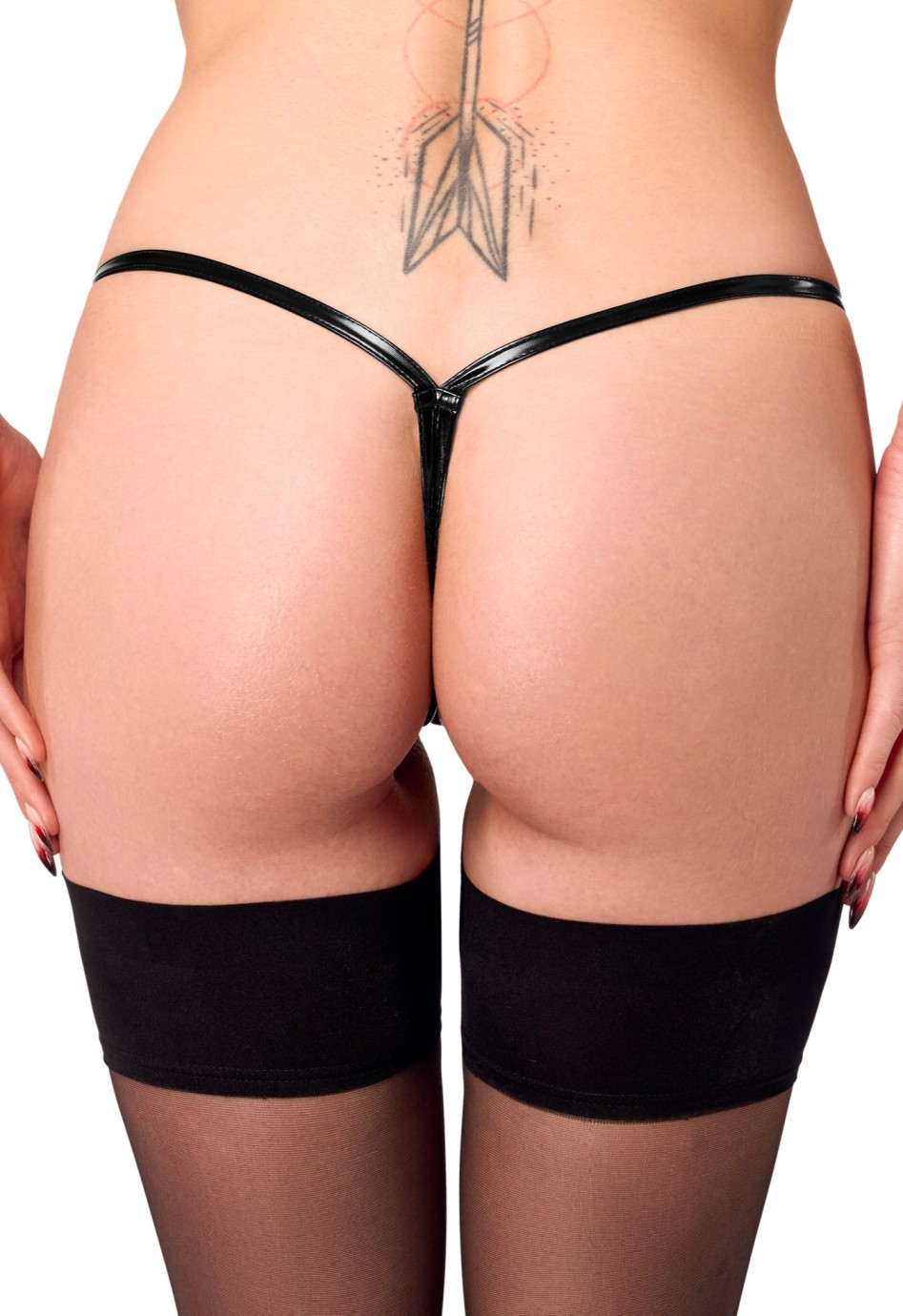 NOIR P014 Dominae PVC panty with silver clasp
