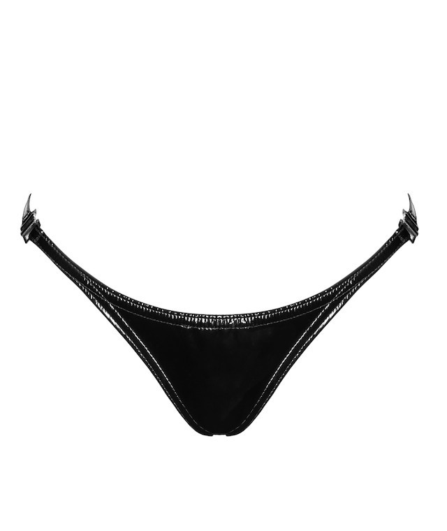 NOIR P014 Dominae PVC panty with silver clasp