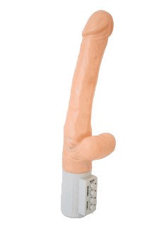 Rotirajući gel vibrator s testisima 26 cm