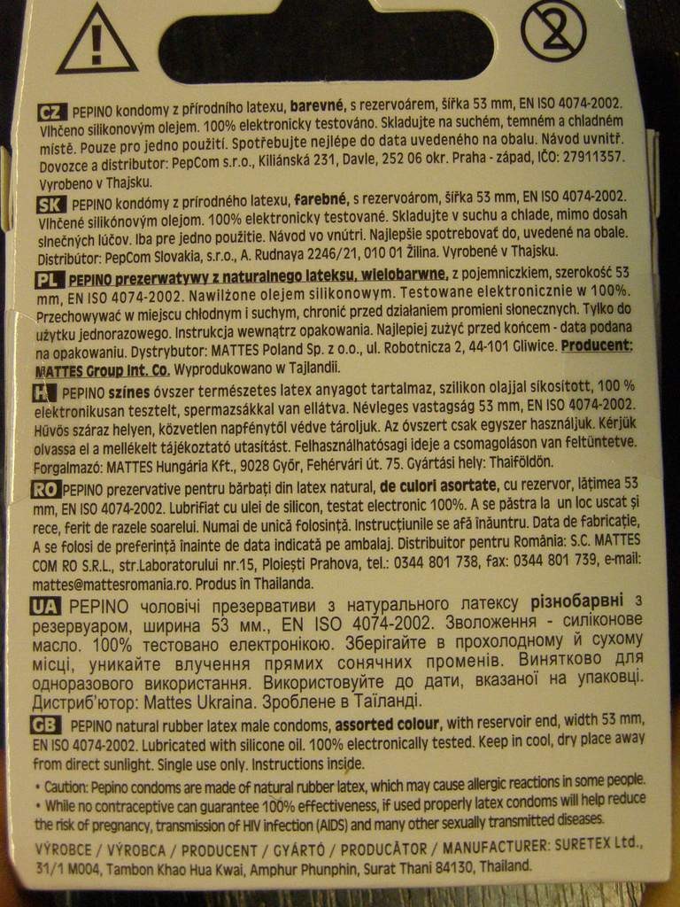 Pepino Colour u boji - 3 kom kondoma