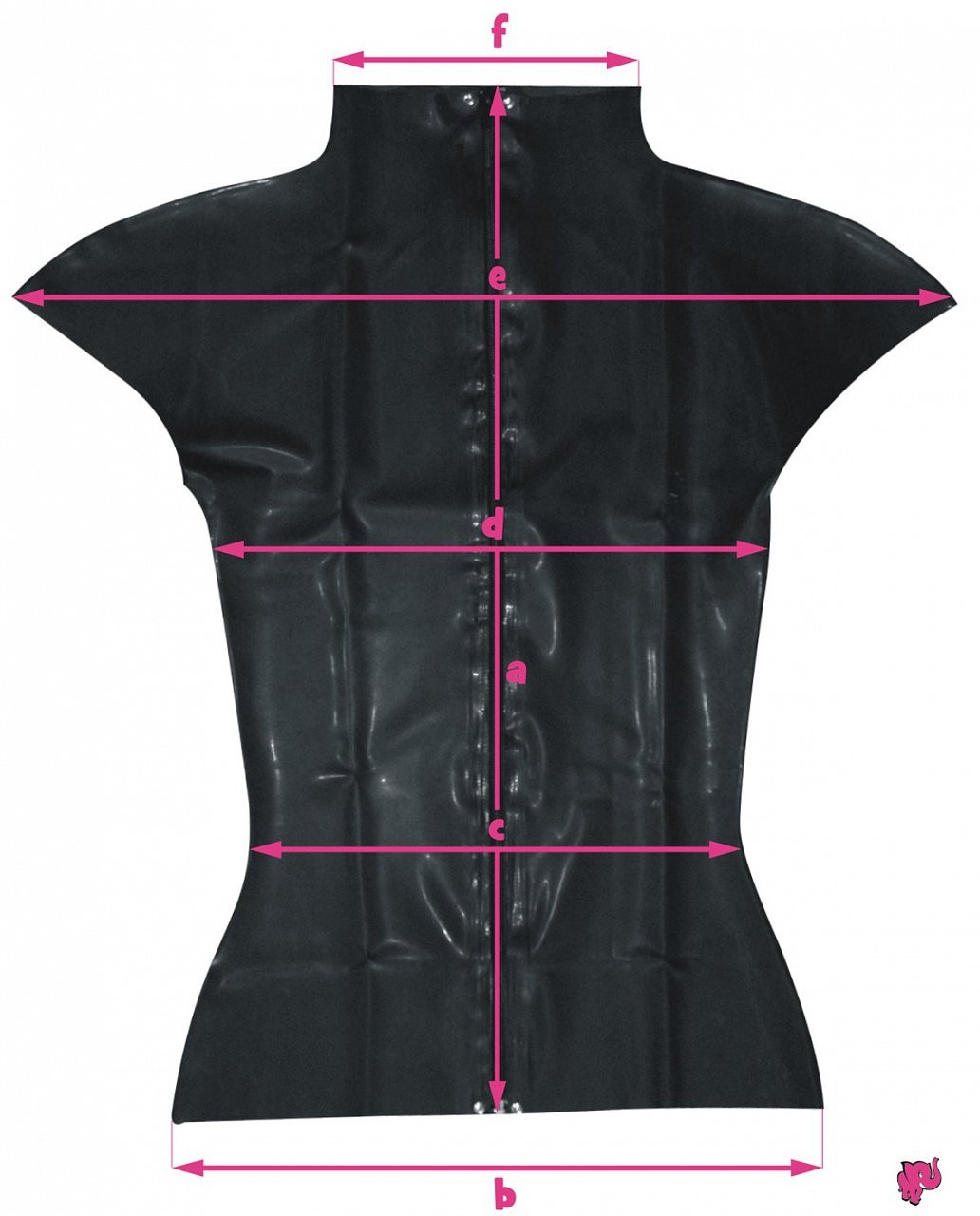 Lateks majica sa zipom - dimenzije