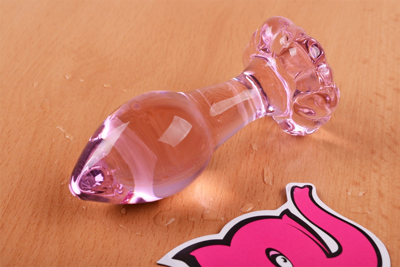 Analni čep Flower Glass Plug