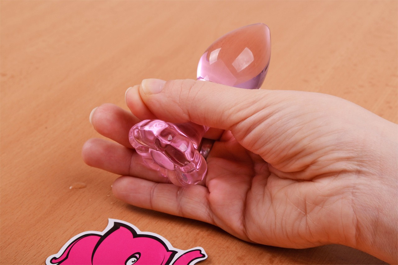 Analni čep Flower Glass Plug