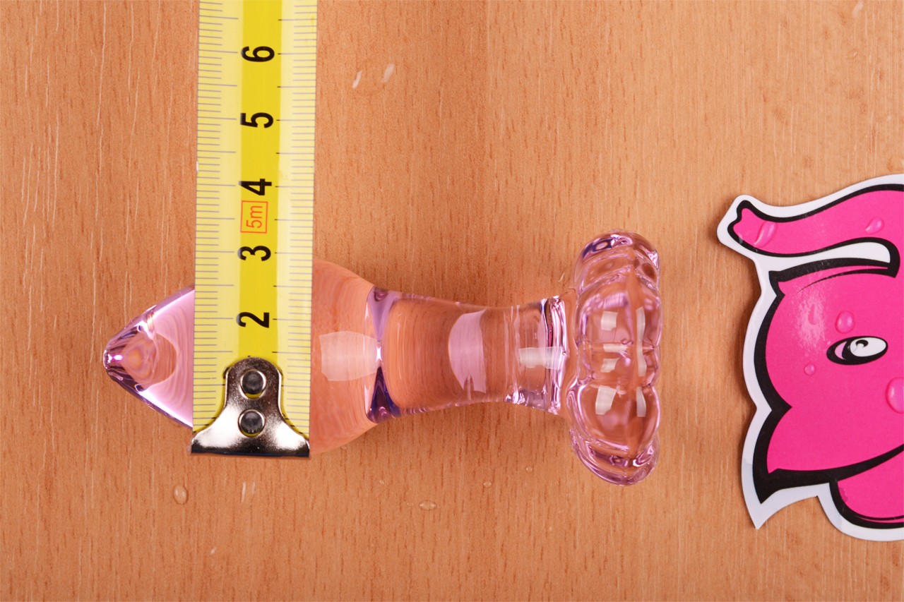 Flower Glass Plug analni čep s mjeračem