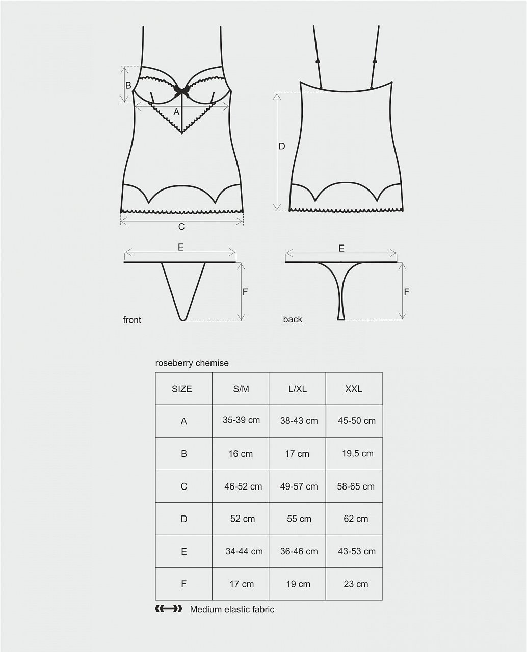 Obsessive Roseberry majica + tange na bretele, mjere