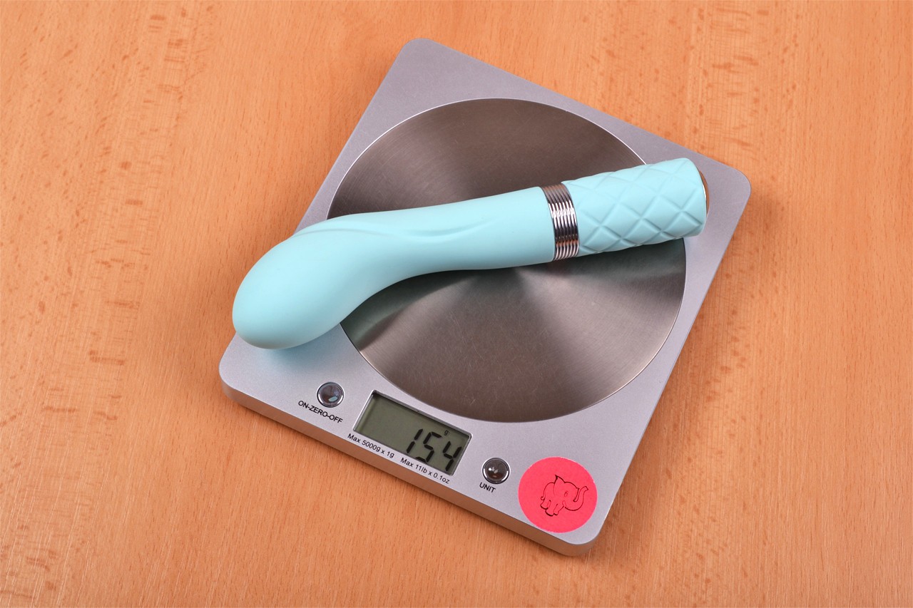 Sassy Aquamarine silikonski vibrator, s utezima