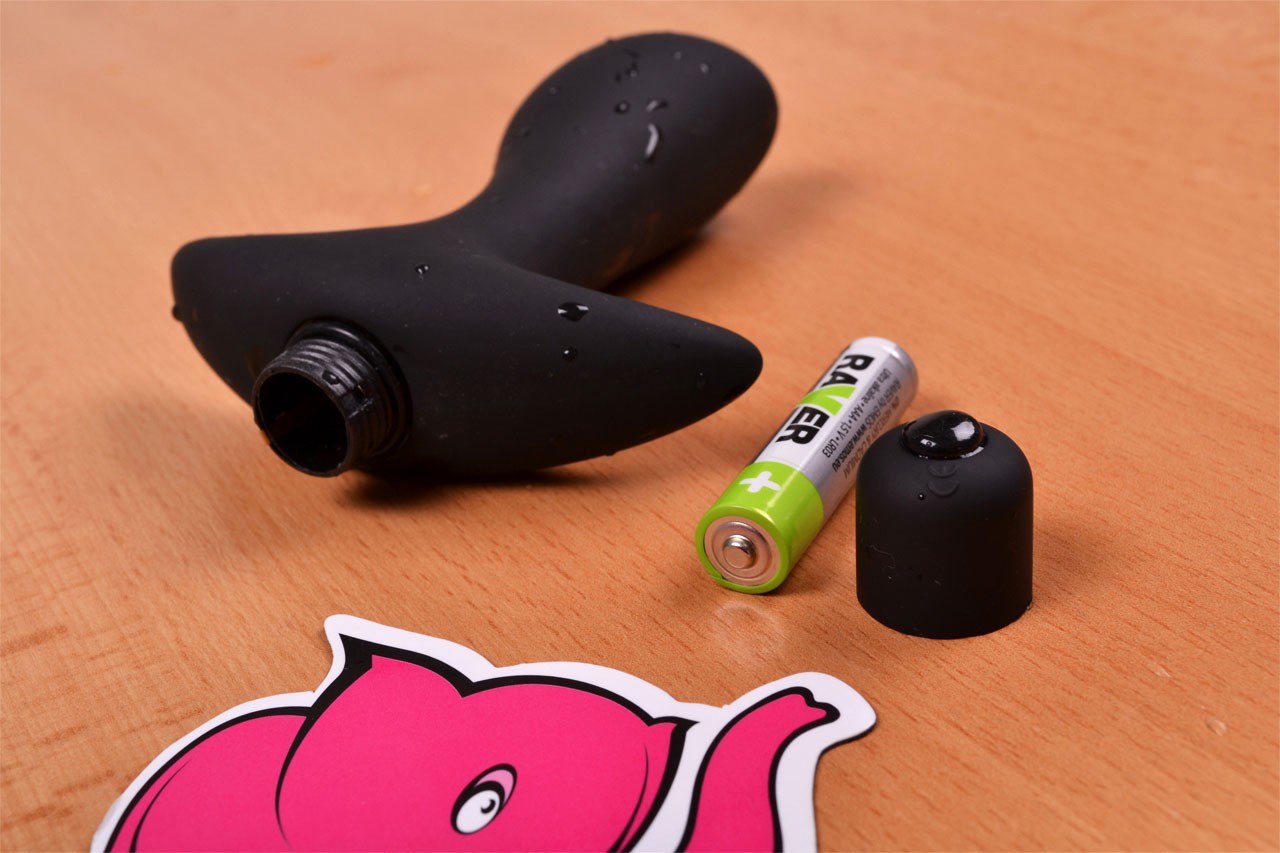 Vibrirajući prostatski mlazni analni čep - čep i jedna olovna baterija