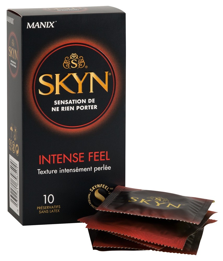 Manix SKYN Intense Feel - kondomi bez lateksa s rubovima (10 kom)