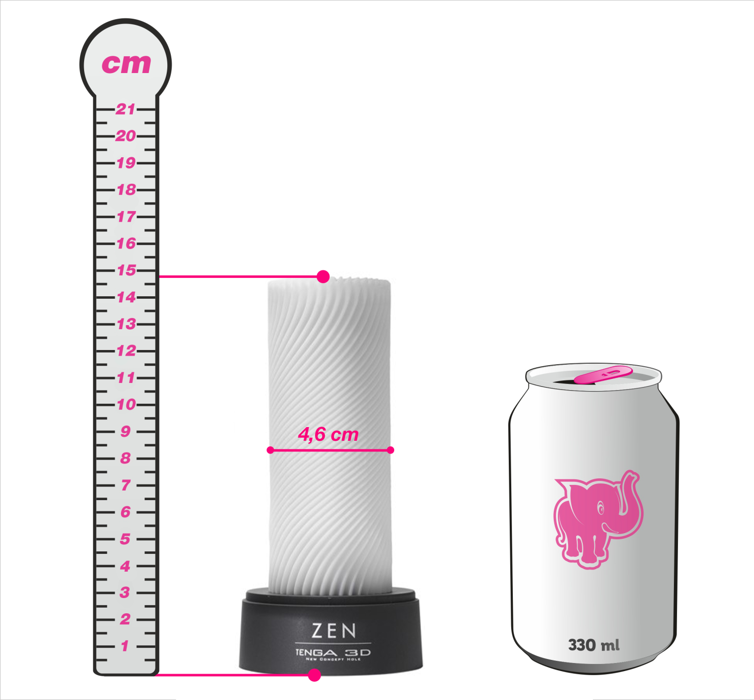 Tenga 3D Zen masturbator, lim