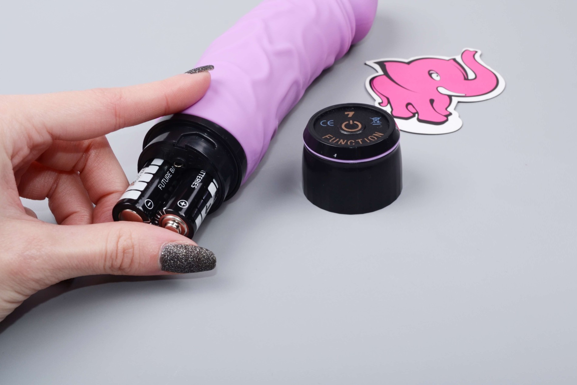 Silikonski vibrator Borůvka® Original (20 cm), baterija