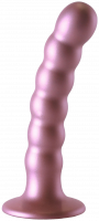 Metallico analni dildo s perlama (13,8 cm)