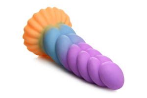 Silikonski dildo s vakuumom Mystique Unicorn (21 cm)
