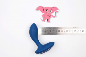 Analni čepić za masažu prostate Rapture P sa daljinskim upravljačem (11 cm) + poklon Analni gel 15 ml, dimenzije
