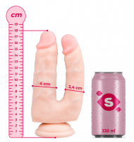 Realistični dildo Double Pleasure (18 cm)