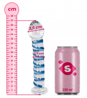 Stakleni dildo Arts Clair Bleu (17 cm)