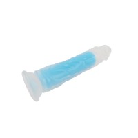 Svjetleći dildo s vakuumom Blue Radiance (20 cm)