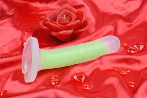 Svjetleći dildo s vakuumom Green Radiation (17 cm)