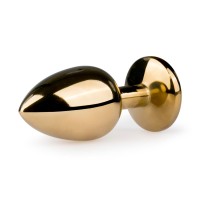 Easytoys Metal No.1 analni dildo s bijelim konusnim zlatom 2,5 cm