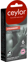 Ceylor Single: Strawberry, fruity condoms 6 pcs