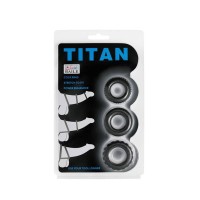 Titan 3 u 1 silikonski prstenovi Crni