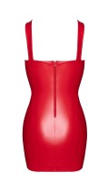 NOIR F364 Bombshell Lace-Up Mini Dress Red