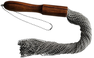 ROUGE Beaded Metal Flogger With Wooden Handle