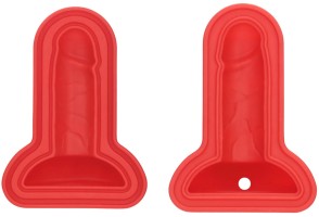 Lovetoy Mace silikonski kalup za led – mini penis, crvena