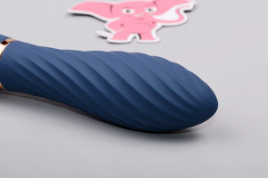 Dvostruki silikonski vibrator Blue Velvet