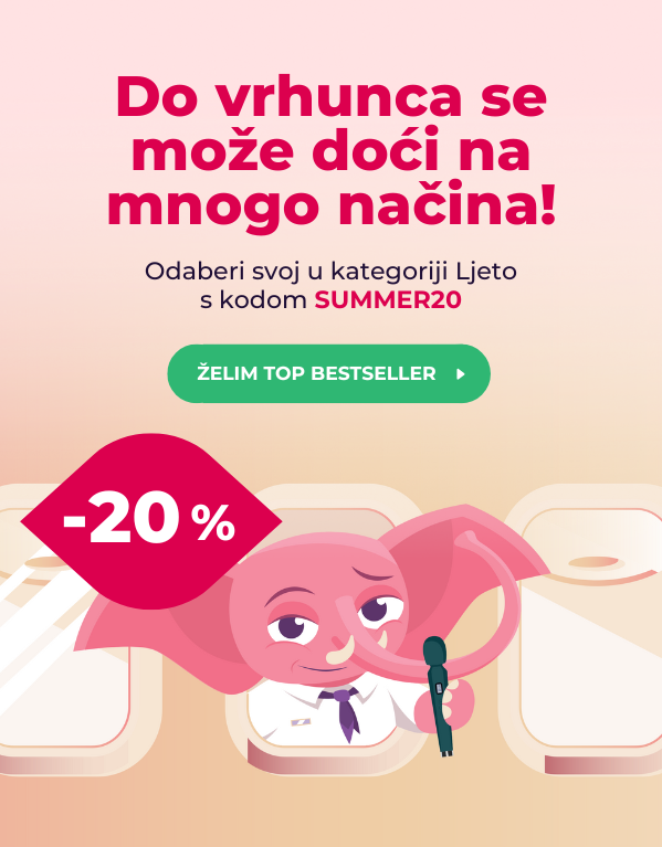 Napokon osvoji sve svoje sanjane vrhunce užitka i doživi ljeto puno ljubavi! ❤️‍🔥 Uz naš popust od 20 % priušti si igračke koje će te maziti kod kuće i na putovanjima. ✈️